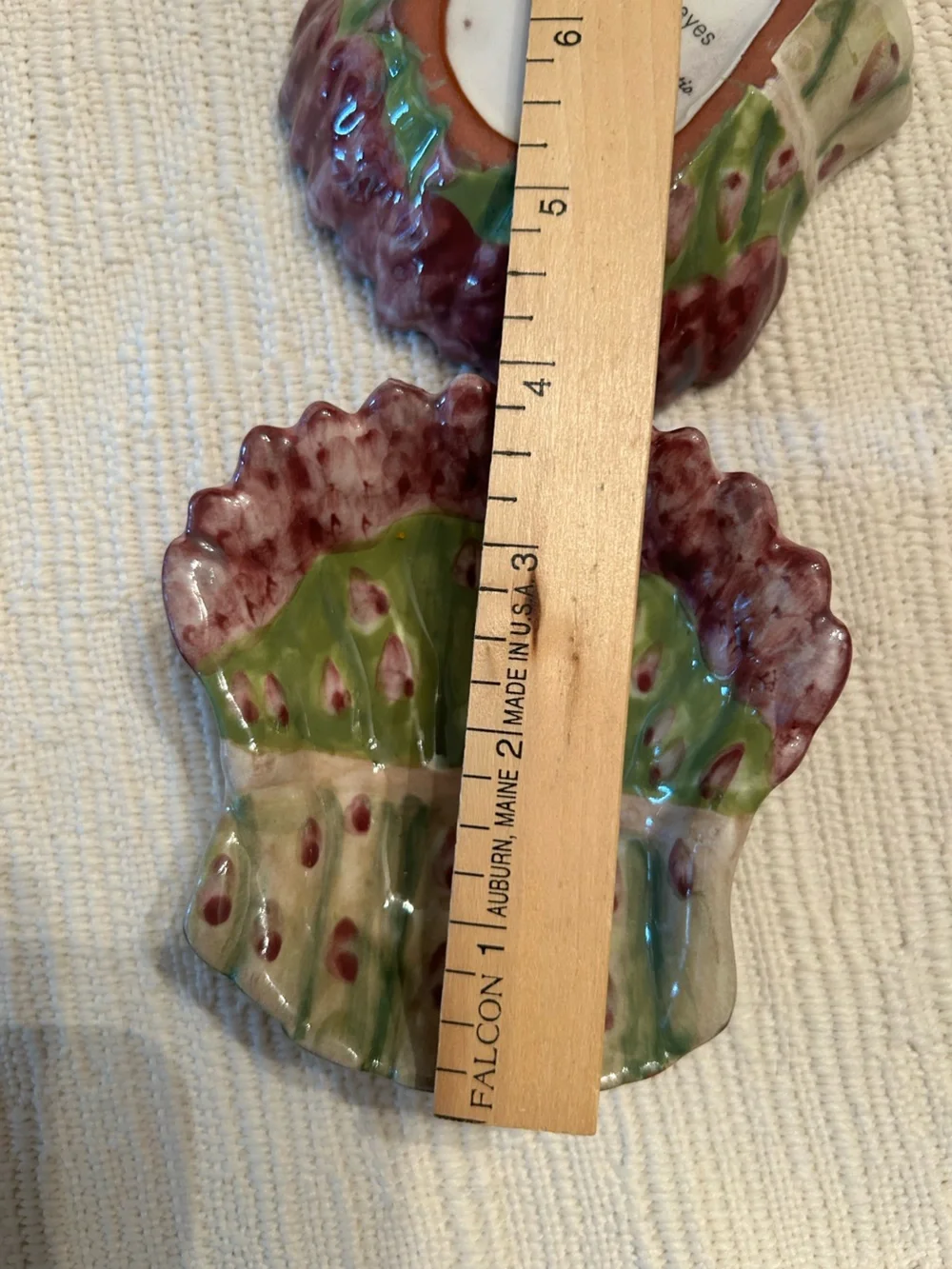 StyleEyes Asparagus Green&Purple Ceramic Decor 2Mini Dipping Bowls by Baum Bros.